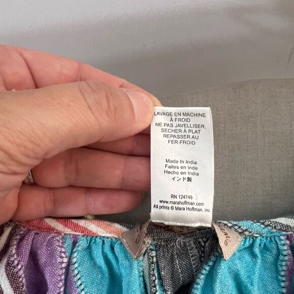 Mara Hoffman rainbow striped long sundress with pockets size medium - Picture 13 of 13